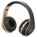 KG-5012 Bluetooth v3.0 sluchátka w / TF / FM / Mini USB / 3,5 mm / Mic - černá + zlatá